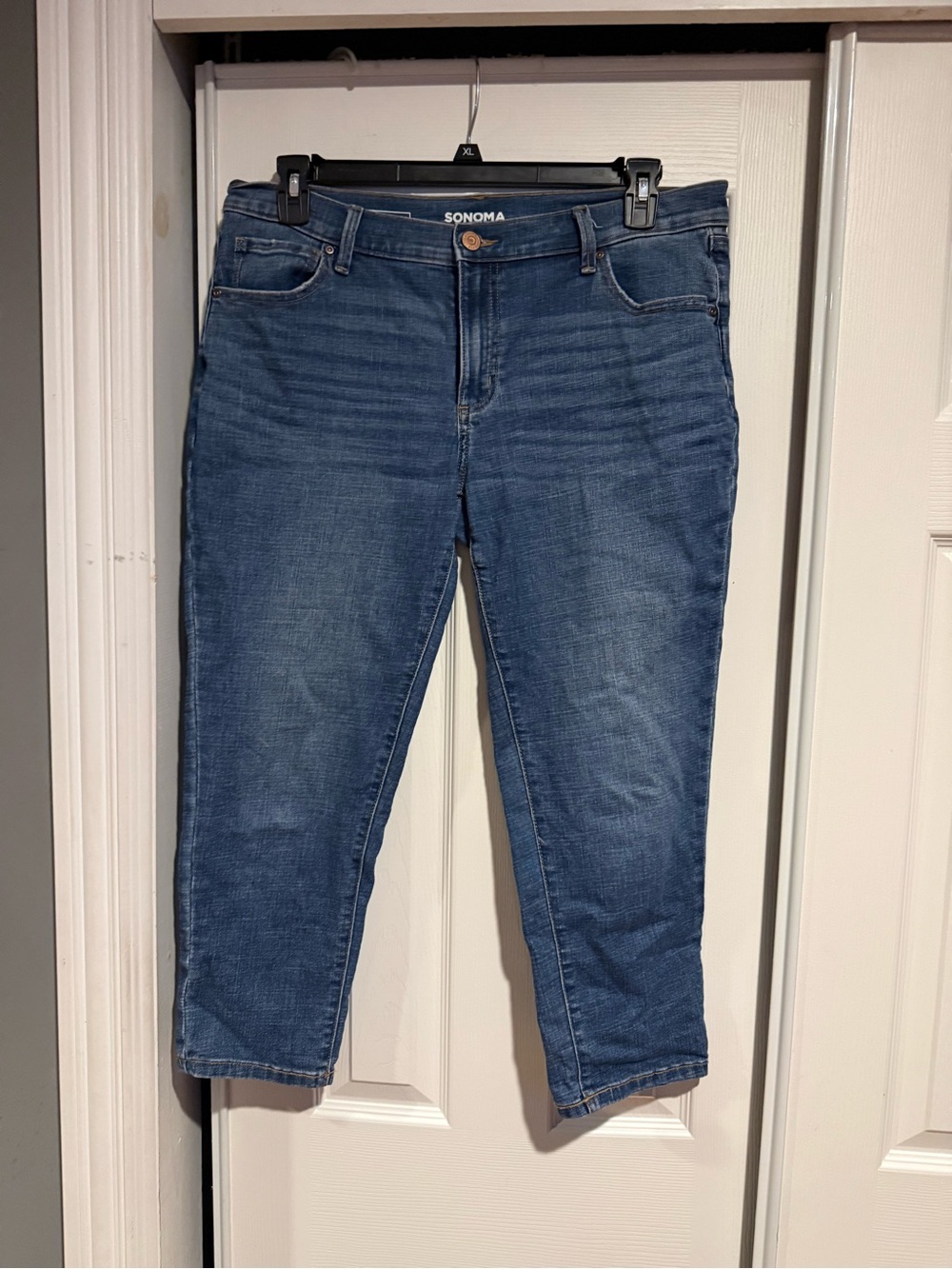 SONOMA Women's Dark Blue Cropped Slim Jeans